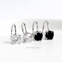 s925 sterling silver four-claw earrings for men and women earrings ins Korean ear clip trend jewelry