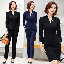 Professional wear womens set temperament elegant atmosphere sales department jewelry store overalls high-end hotel front desk tooling summer