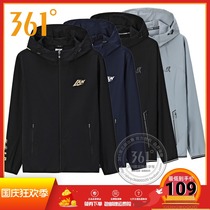 361 Degree Mens 2020 Spring and Autumn New Sports single jacket 361 fashion windproof print sports coat men