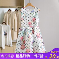 A welfare price 29 9 Korean skinny print chiffon dress clearance sleeveless long skirt