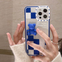 Applicable iphone13promax shell Apple transparent Cubic Cubs silicone 12 lenses 11 Klein blue