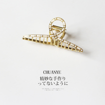 Kawano rhinestone hairclip back of the head Net red 2021 New temperament big grab clip exquisite clip headgear shark clip