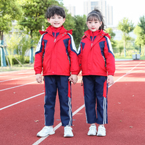 Kindergarten garden clothes autumn and winter school uniforms winter clothes childrens sportswear plus cotton padded assault clothes Winter