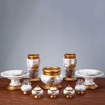 Ximanti for Buddha supply set home offering incense incense burning incense burner incense burner Buddha water supply Cup Guanyin vase fruit plate