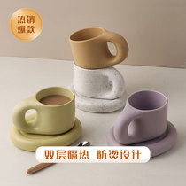 W Nordic Ins Wind Couple Mark Cup Small Red Book Fatfat Cup Coffee Cup Office Ceramic Mark Cup Water Cup Cup