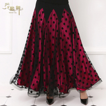 New wave dot ballroom dance dress dance dress dance dress modern dance dress dress national standard dance girl Waltz dance dress practice dress