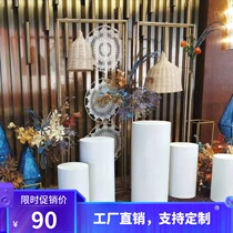  New wedding props white wrought iron cylindrical dessert table five-piece welcome area cake rack decoration table