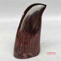 Antique miscellaneous bone carving bone products Old cow horn pointed town house ornaments Home decoration Antique text play collection