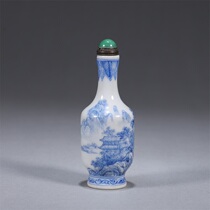 Porcelain Snuff Bottle with Mountains and Waters in the Old Collection H-6508