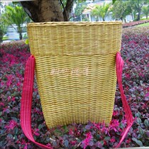 Bamboo back basket picnic basket picnic shopping picking Ching Ming Festival outing outdoor outing supplies storage basket