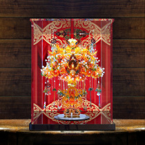 Acrylic Dust Box Applies Parquet Gold Fin Bird Crown Metal Solid Assembly Model Hand Office Transparent Containing Display