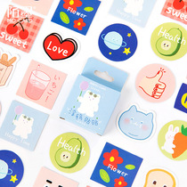 Creative graffiti stickers box stickers Japanese girl heart cute hand account decoration material stickers sealing stickers