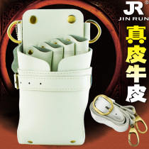Genuine Leather Haircut Scissors Bag purse Mehair Supplies Kit True Bull Leather Bag Satchel New Cut Hair Bag Comb bag