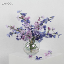 Lancol Method Emulation Flower Powder Purple Blue Purple Pea Flower Living Room Table Placement Flower Photography Fake Flower Silk Flowers