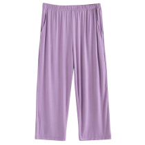 Summer leisure home out of the seven-point pants womens seven-point pants large size fat sister Modal pajamas fat solid color