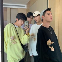 Hualun autumn and winter plus velvet bear couple sweater men and women loose Korean student tide 2020 round neck top