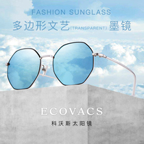 Myopia sunglasses women have degrees Korean version of tide ins Net red street shot round face retro polygon glasses sun glasses man