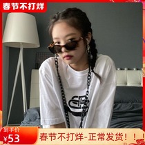 jennie with sunglasses female ins cool European and American style retro disco hot girl UV protection sunglasses