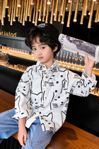 Childrens Wear Boys Shirt 2021 New Spring Autumn Childrens Shirt Korean Spring Style Baby Top Long Sleeve Tide