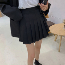 Large yard stash of meat in the lower half of the dress female display slim hip college students high waist a character 100 pleats short skirts suitable for fat peoples skirts