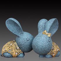 Rabbit ornaments home decorations creative living room wine cabinet crafts simple modern cute fortune furnishings Nordic