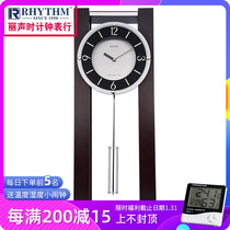 Reiki Clock Performs Modern Fashion Creative Art Living Room European Vintage Solid Wood Pendulum Full Timer Music Wall Clock