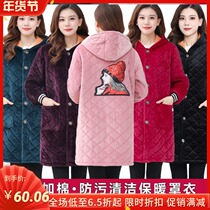 Cotton three-layer plus velvet thickened overalls overalls womens fashion foreign-style blouses outsuits adults wear