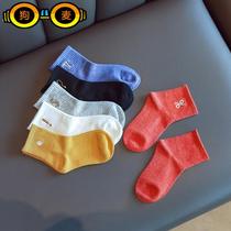 Hong Kong Children Socks Girl Socks 2019 Spring and Autumn Thin Middle Silo Socks BIG CHILD BREATHABLE SPORTS SOCKS