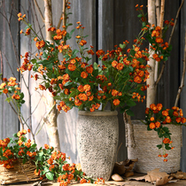Rosewood Flowers Emulation Flower Upscale Fake Flowers Livingroom Tian Garden Fen Fangfang Table Flowers Retro Furnishing Flower Arrangement Light And Luxurious Decoration Flowers