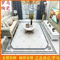 Living room parquet tile floor tiles 800x800 new Chinese restaurant corridor parquet tile porch waterjet parquet floor tiles