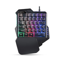 New products G92 one-handed keyboard Seven-color RGB macros Recording games Mechanical hand feel keyboard Eating chicken trump hands on brand new
