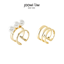 JOOMi LiM building honey ring 2021 New Tide Pearl two-piece ring senior ins Wind double finger ring female