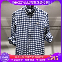 hazzys Haggis counter 19 autumn mens plaid long sleeve shirt shirt ASCZK19CI13 1090