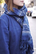 China total generation spot] Dutch Indigo People hand made blue dye Indigo scarf YOKI
