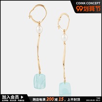 EJING ZHANG VIV EARRINGS 2019AW resin EARRINGS advanced sense exquisite design sense COINK