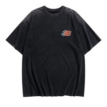 KT original tide brand bal black gray washed old flame b letter print