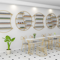 Nail art shelf wall hanging net red nail polish glue shelf nail shop display cabinet display rack nail wall shelf