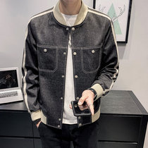 Mens coat 2020 new Korean version of the trend handsome casual personality color flat collar short jacket men D0302
