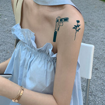 Herbal juice gun arm tattoo sticker non-reflective rose arm tattoo sticker male waterproof woman lasting 15 days