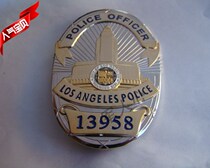 Los Angeles badge LAPD large badge Pin badge Metal badge number 13958 Pure copper