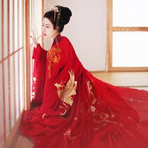 Feng Qiuhuang flower wedding ancient costume Hanfu female original Chinese style red waist skirt full set of spring and Autumn wedding dress fairy
