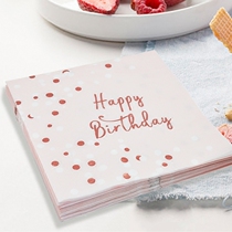 Princess pink girl birthday party decoration items adult party printed paper towel napkin party