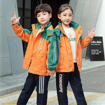 Kindergarten garden clothes spring and autumn three-piece Childrens assault clothes autumn school uniforms set primary school class clothes sportswear