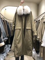F THREE winter New 2020 Korean version of loose coat fox fur thick long trench coat women tide