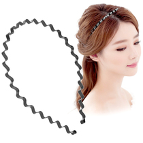 Korean version of fine hair accessories wavy hair hoop jewelry unisex wave wash face dish hair head hoop frame press hair ring
