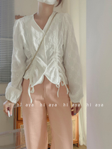 Early spring sweetness and sweet and spicy blouse shirt woman gentle wind sweetness and sweetness with a thin long sleeve shirt