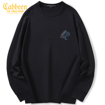 (Colorful Printing) Carbine Mens 2022 Fall New Eye-catching Letters Loose Drop Shoulder Round Neck Wide Sweater