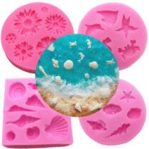 diy handmade chocolate mold conch sea shell birthday cake mold baking decoration silicone mold