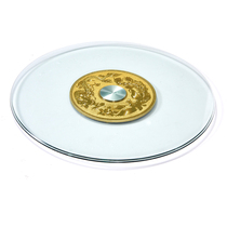 Turntable dining table and chair combination turntable marble tempered glass turntable