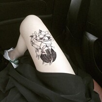 Japanese mask tattoo stickers Waterproof Tomie women and men long-lasting personality Ukiyo-e tattoos Dark depraved sexy